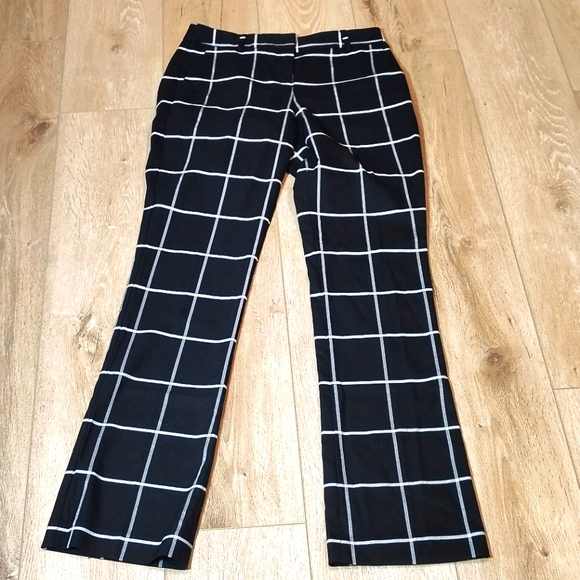 Express Pants - Express Women's Size 2 Columnist Barely Boot Mid-rise Black And White Trousers